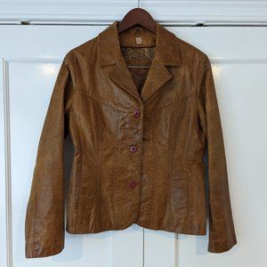 Vintage Wilsons Leather Jacket, Light Brown, Large